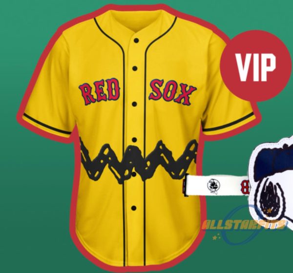 Mlb Red Sox Peanuts 75Th Anniversary Jersey 2025 Giveaway allstarfits 1