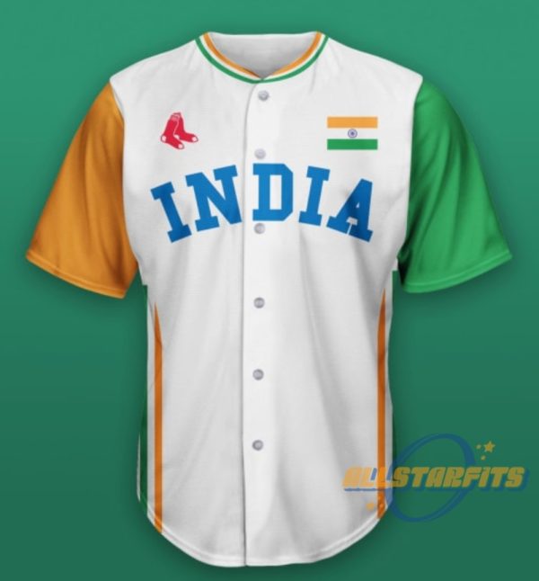 Red Sox India Celebration Jersey 2025 Giveaway allstarfits 1