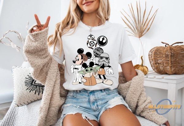 Star Wars Minnie Baby Yoda Shirt Disneyland Trip allstarfits 3