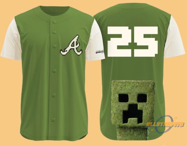 Braves A Minecraft Movie Jersey 2025 Giveaways allstarfits 1