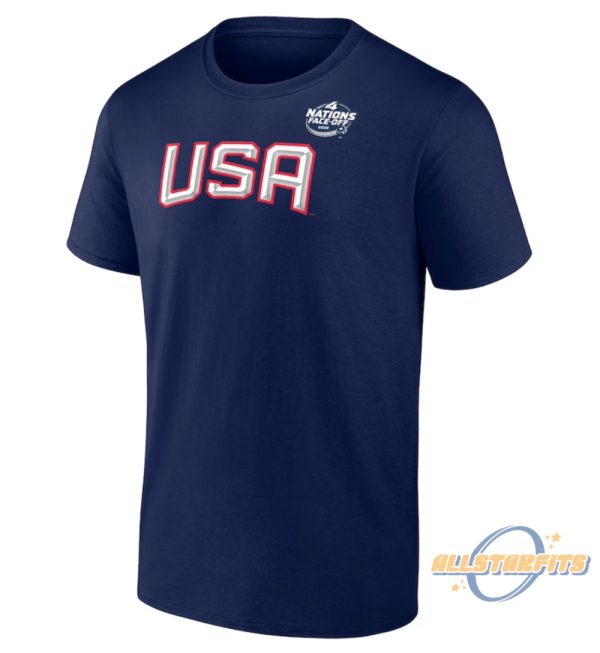 Usa 2025 4 Nations Face Off Logo T Shirt allstarfits 2