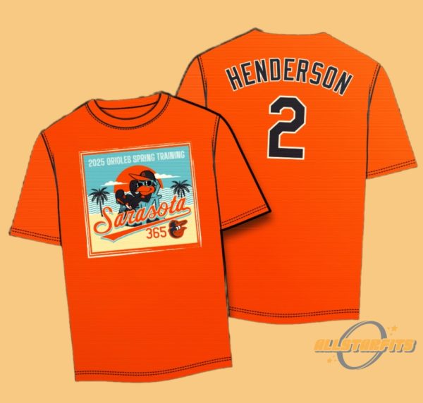 Orioles Spring Training Henderson Shirt 2025 Giveaways allstarfits 1