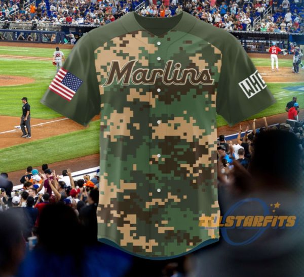 Marlins Military Appreciation Jersey 2025 Giveaways allstarfits 1