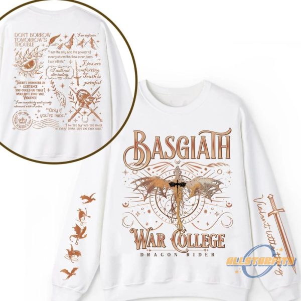 Basgiath War College Sweatshirt Fourth Wing Inspired Fan Merch allstarfits 1