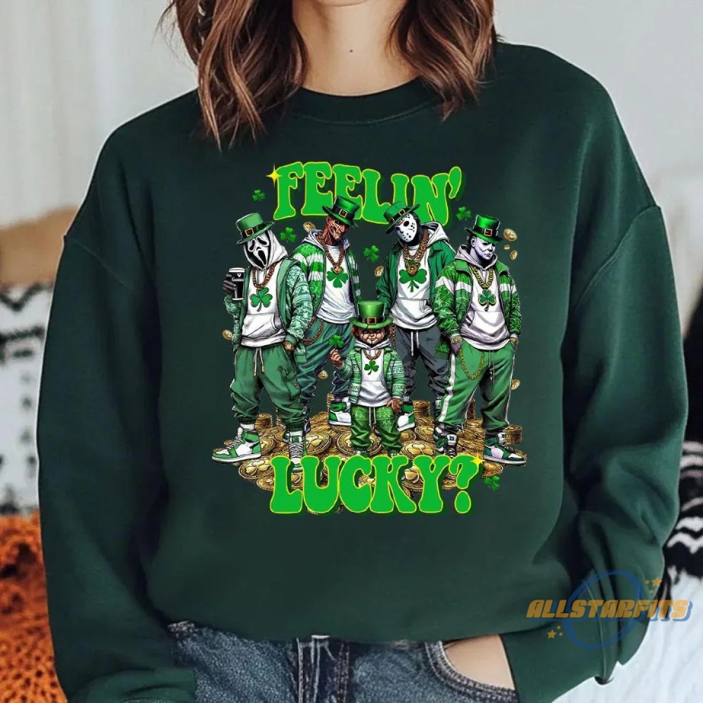 St Patricks Day Horror Crew Sweatshirt