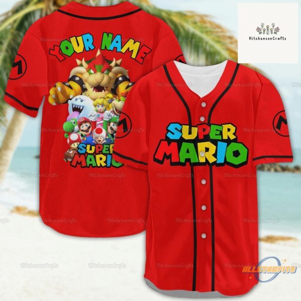 Super Mario Baseball Jersey Shirt Retro Gaming Graphic Tee allstarfits 4