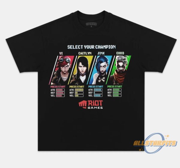 Caitlyn Vi Jinx Ekko Select Your Champion Shirt allstarfits 1