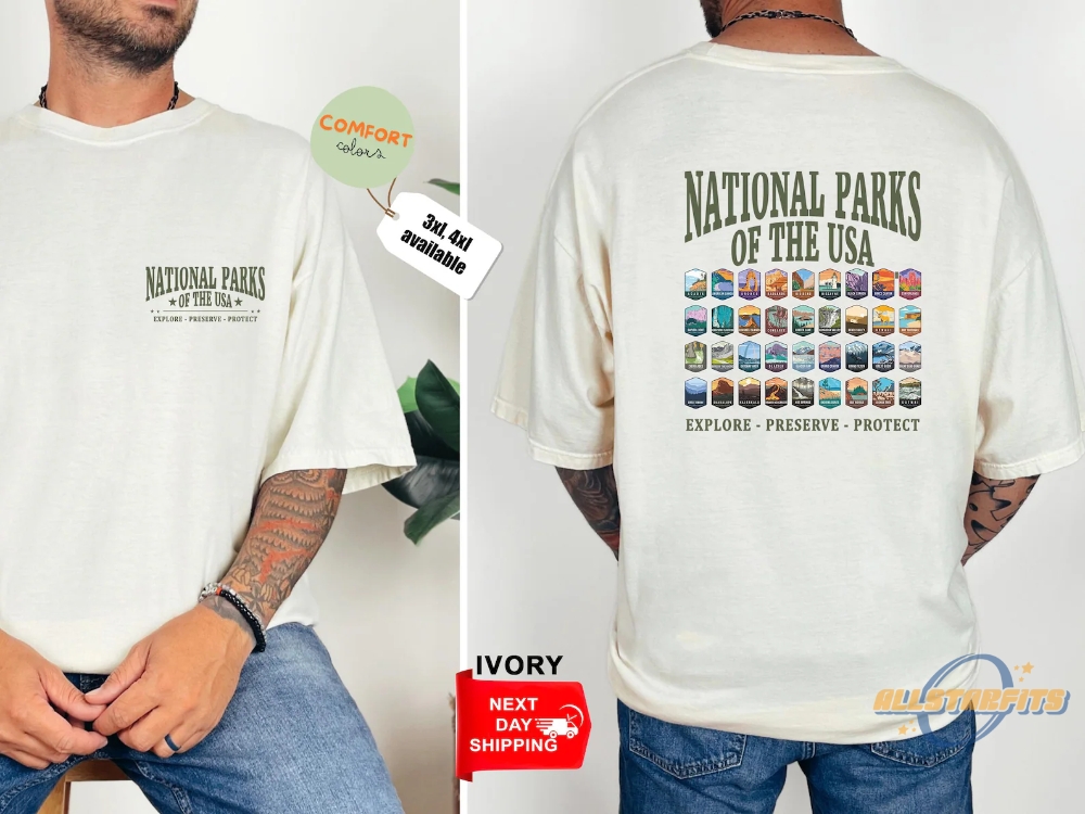 National Parks Shirt Us National Park Camping Gift Trip Nature Lover Hiking Shirt