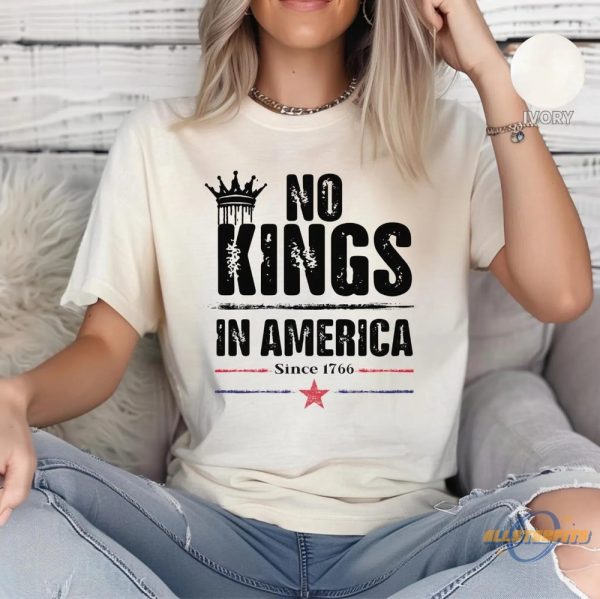 No Kings In America Shirt Resist Shirt Anti Trump Protest Shirt allstarfits 1