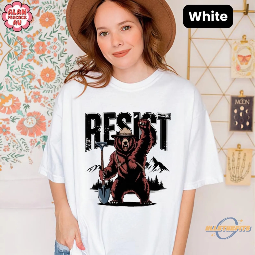 National Park Protest Shirt Retro Forest Service Tee Resist Bear T Shirt