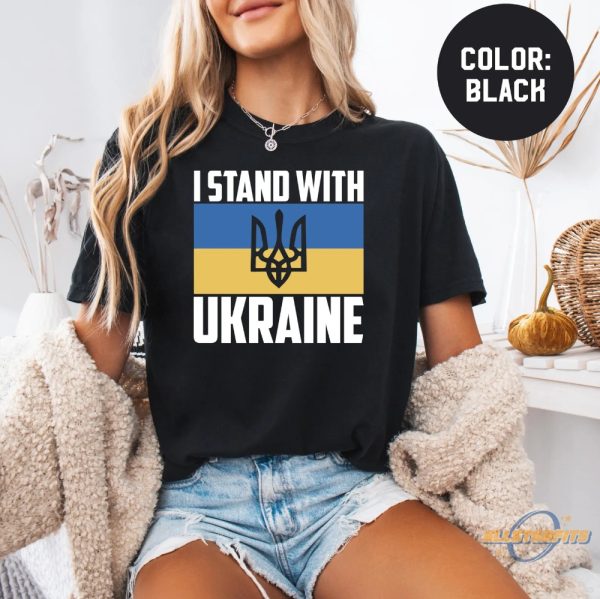 I Stand With Ukraine Shirt Anti Trump Ukrainian Flag T Shirt allstarfits 1