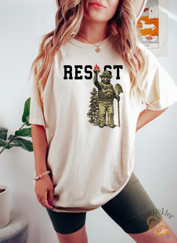 Smokey Bear Resist Shirt Environmental Activism Tee National Park T Shirt Protect Our National Parks Shirt allstarfits 1