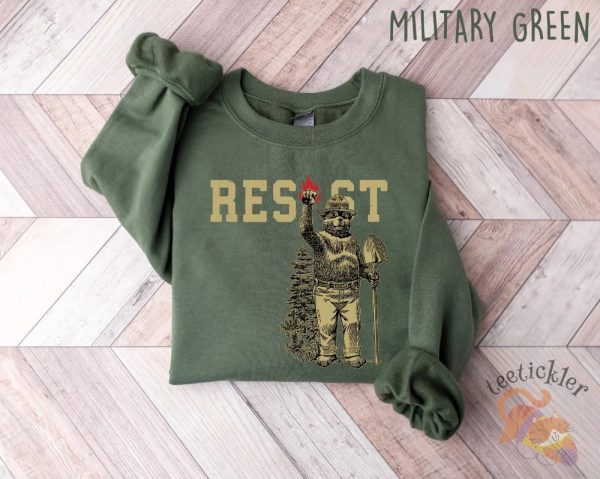 Smokey Bear Resist Shirt Environmental Activism Tee National Park T Shirt Protect Our National Parks Shirt allstarfits 3