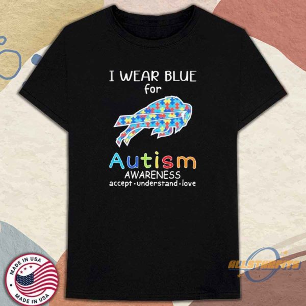 I Wear Blue For Autism Buffalo Bills Awareness Shirt allstarfits 1