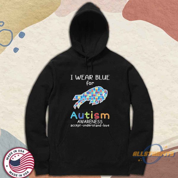 I Wear Blue For Autism Buffalo Bills Awareness Shirt allstarfits 2