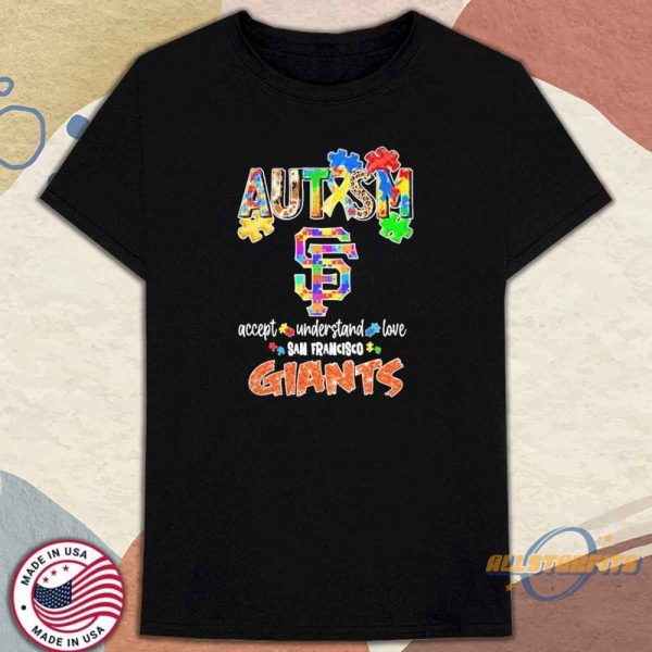 San Francisco Giants Autism Accept Understand Love Shirt allstarfits 1