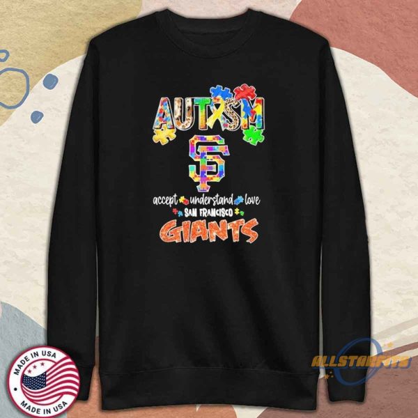 San Francisco Giants Autism Accept Understand Love Shirt allstarfits 4