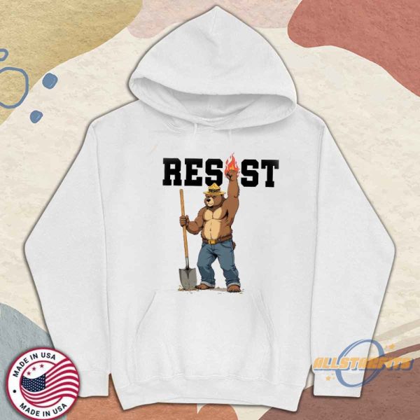 Resist Smokey Bear Shirt Environmental Activism Tshirt allstarfits 4