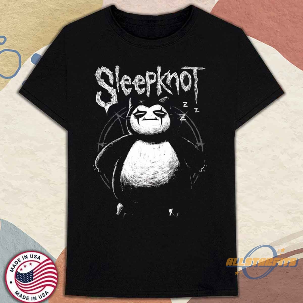 Snorlax Sleepknot Anime Shirt Funny Pokemon And Metal Mashup Tee