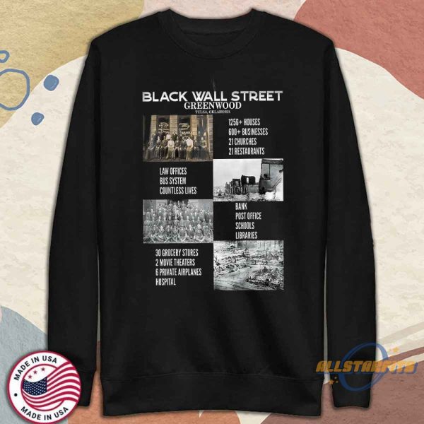 Black Wall Street Shirt Greenwood Tulsa History Graphic Tee allstarfits 4