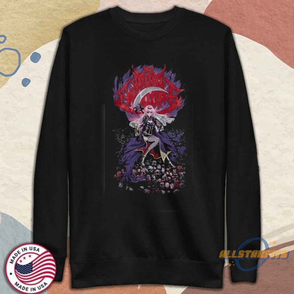 Ghost X Ghost Mori Calliope Metalcropolis Shirt Vtuber And Metal Fan Tee allstarfits 4