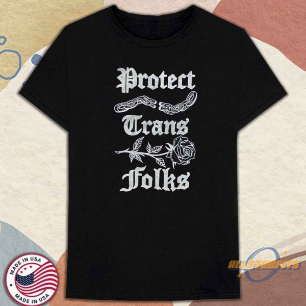 Protect Trans Folks Chain Short Sleeve Shirt Lgbtq Support Tee allstarfits 1