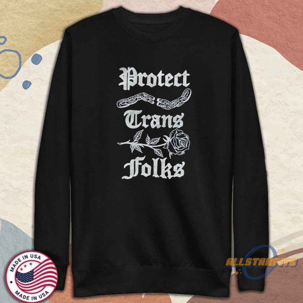 Protect Trans Folks Chain Short Sleeve Shirt Lgbtq Support Tee allstarfits 4