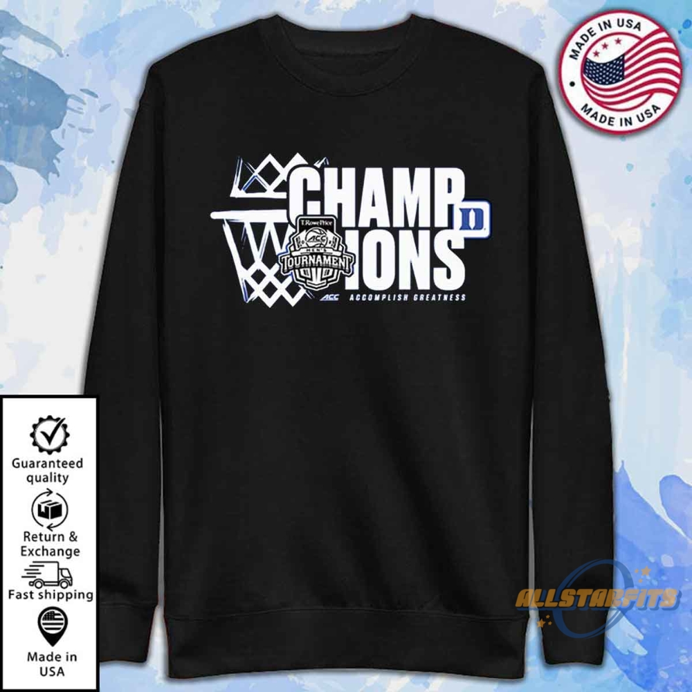 Duke Bb Acc 2025 Champs T Shirt Ncaa Basketball Victory Tee 7 Duke BB ACC 2025 Champs T Shirt NCAA Basketball Victory Tee
