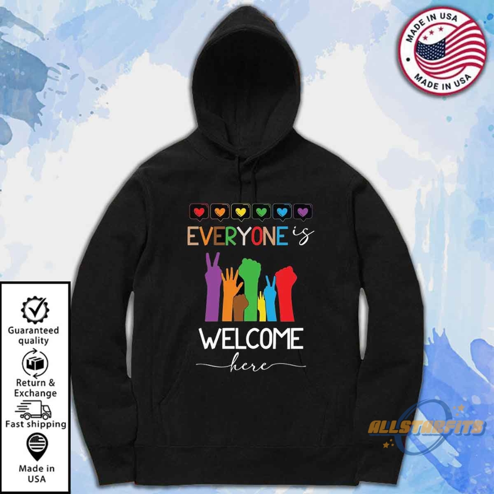 Everyone Is Welcome Here Lgbt Pride T Shirt Love Support Equality Tee 5 Everyone Is Welcome Here LGBT Pride T Shirt Love Support Equality Tee