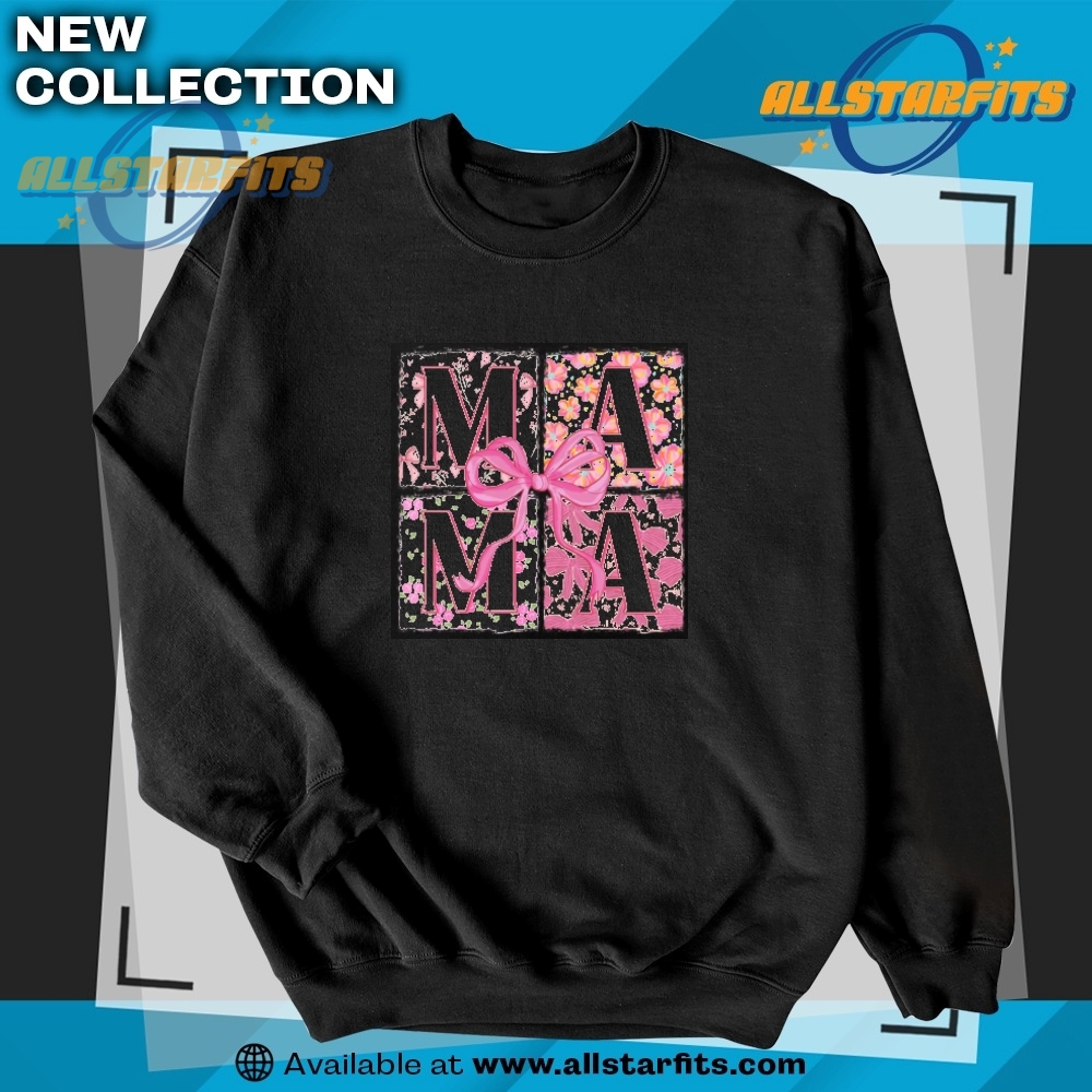 Mothers Day Mama Coquette Retro Pink Floral Trendy Tshirt 5 Mothers Day Mama Coquette Retro Pink Floral Trendy T-shirt