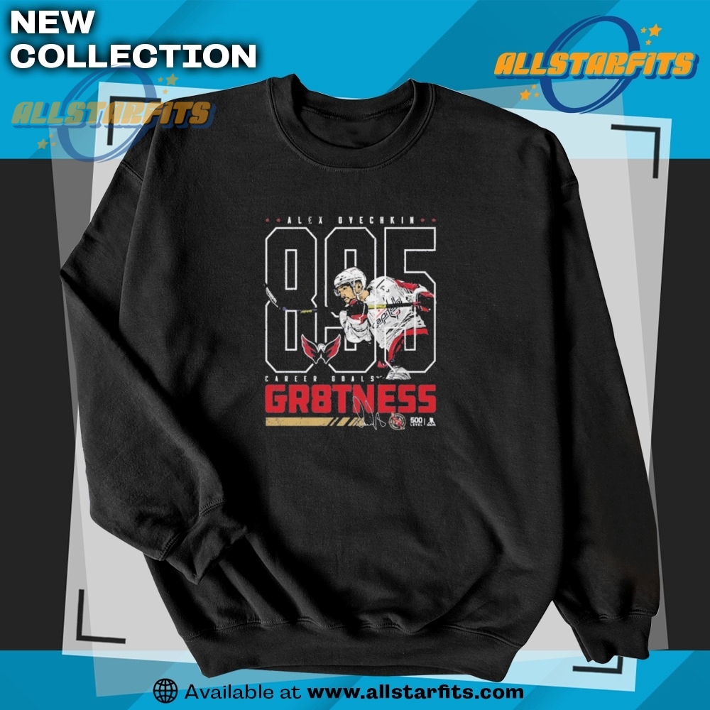 Official Alex Ovechkin Washington Capitals 895 Career Goals Outline Shirt 5 Official Alex Ovechkin Washington Capitals 895 Career Goals Outline Shirt