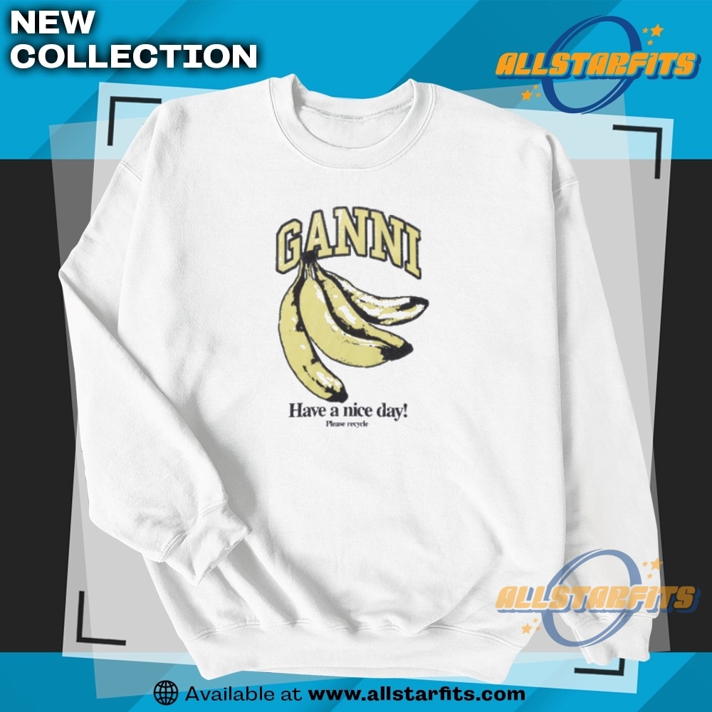 Ganni Relaxed Banana T Shirt 5 (GANNI) RELAXED BANANA T SHIRT