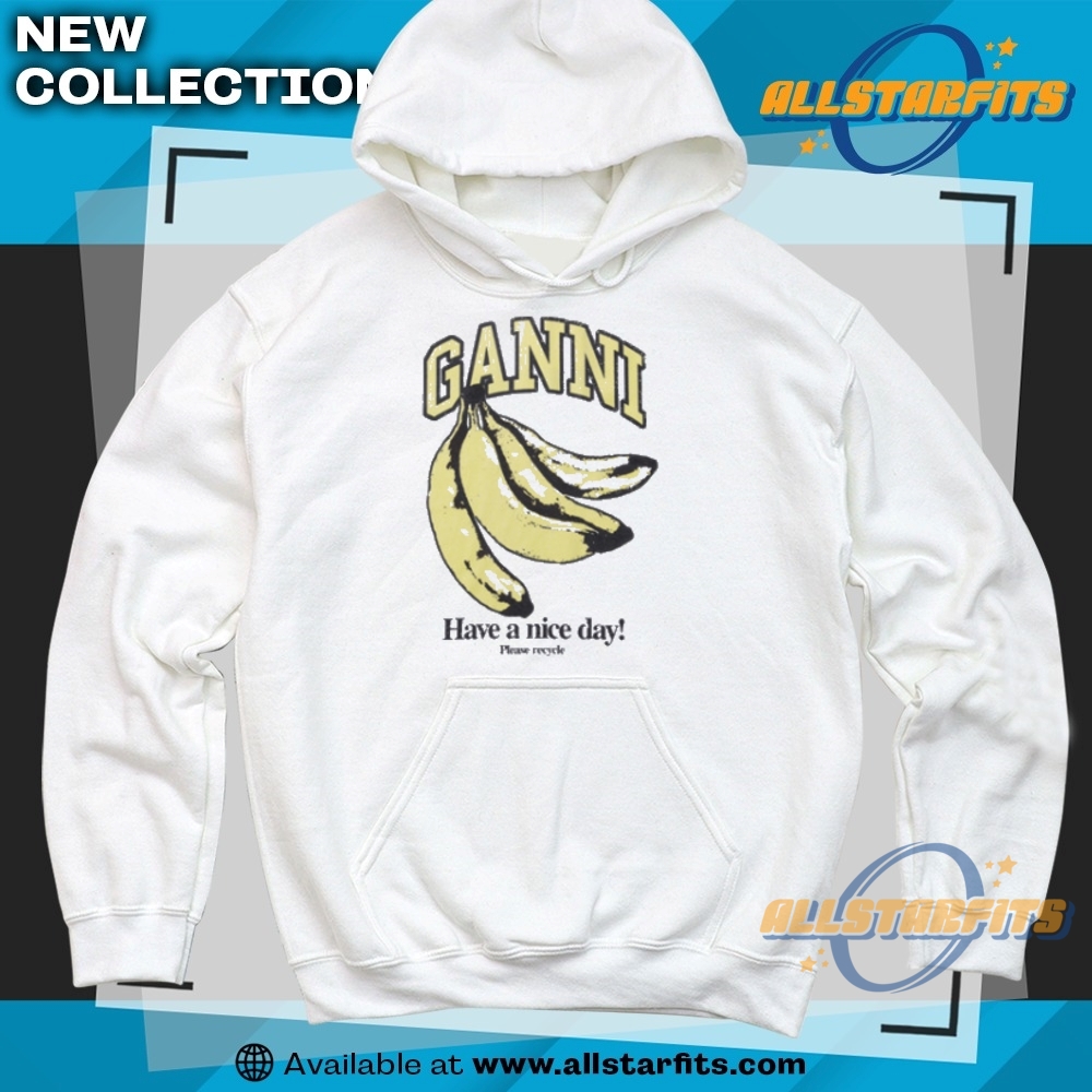 Ganni Relaxed Banana T Shirt 6 (GANNI) RELAXED BANANA T SHIRT