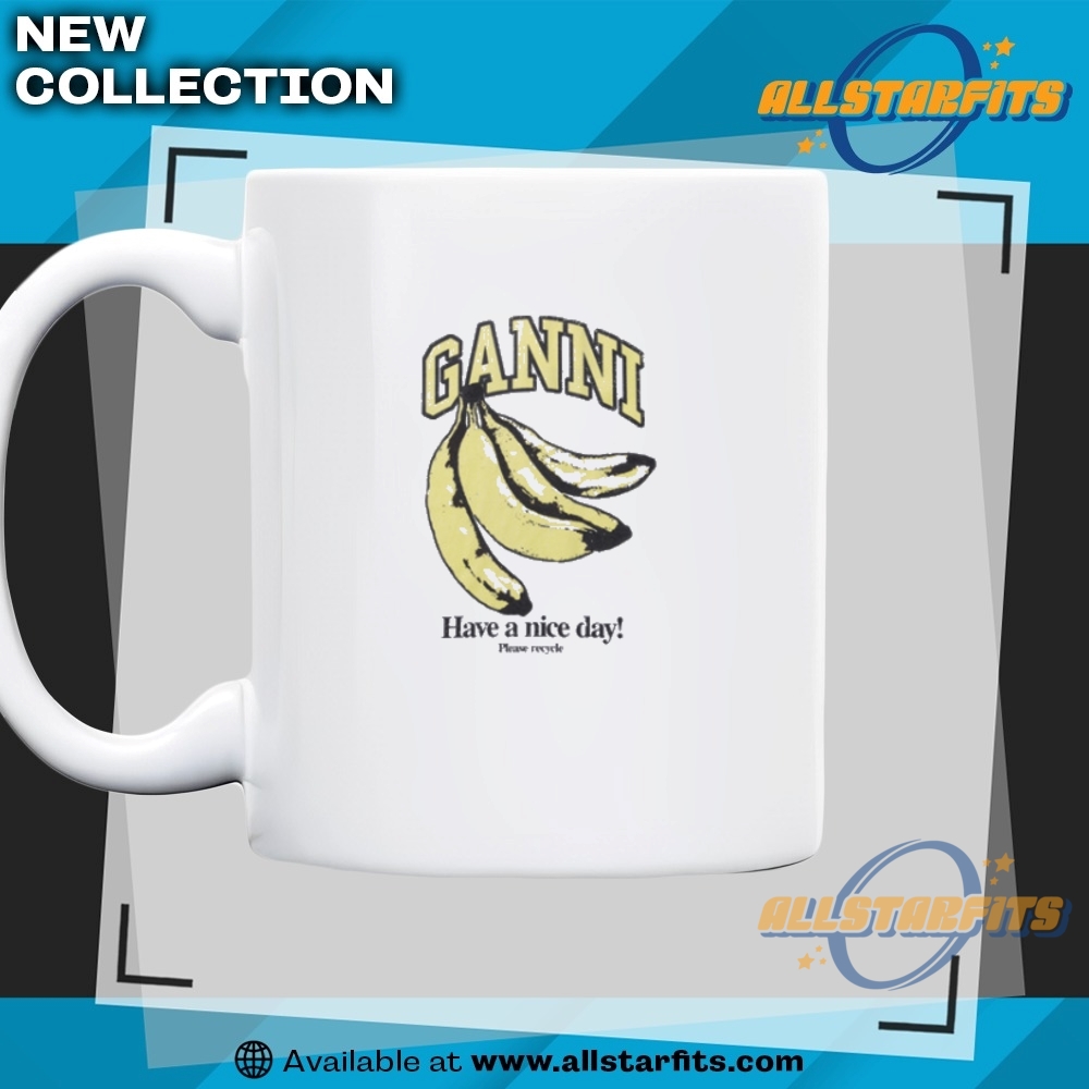 Ganni Relaxed Banana T Shirt 7 (GANNI) RELAXED BANANA T SHIRT