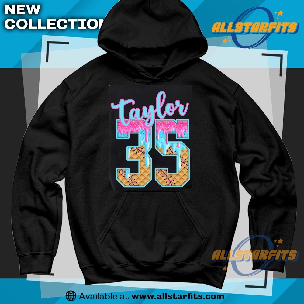 Baseball Ice Cream Drip Number T Shirt 6 Baseball Ice Cream Drip Number T Shirt