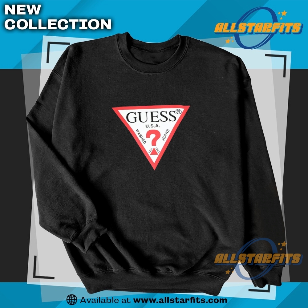 Guess Classic Triangle Logo T Shirt 5 GUESS Classic Triangle Logo T Shirt