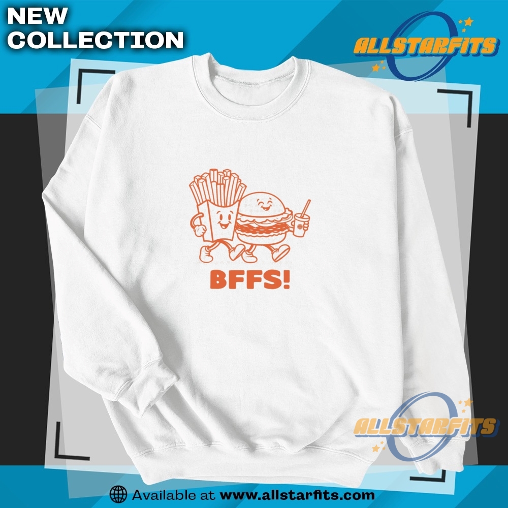 Funny Burger And Fries Bffs Womens T Shirt 5 Funny Burger and Fries BFFs Womens T Shirt