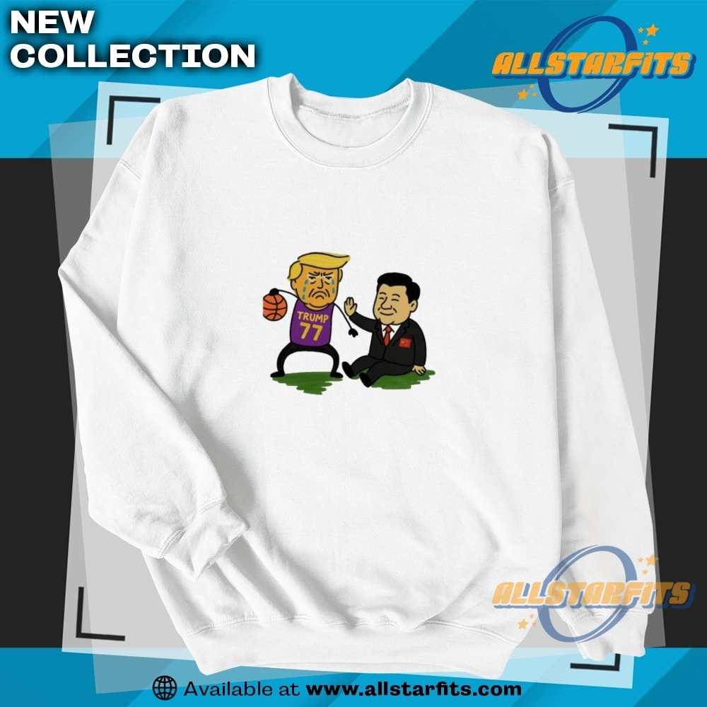 Trump 77 Jersey And Xi Jinping Cartoon Shirt 5 Trump 77 Jersey and Xi Jinping Cartoon Shirt