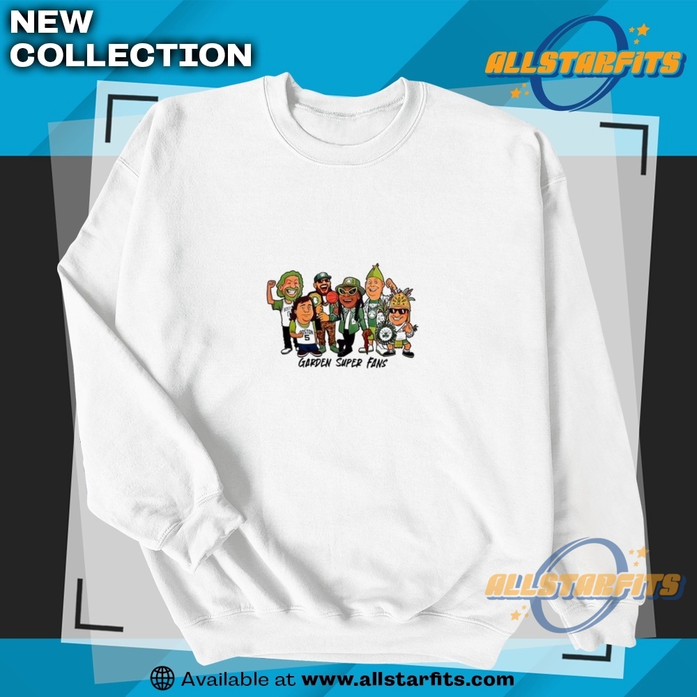 Boston Celtics Garden Super Fans Caricature Shirt 5 Boston Celtics garden super fans caricature shirt