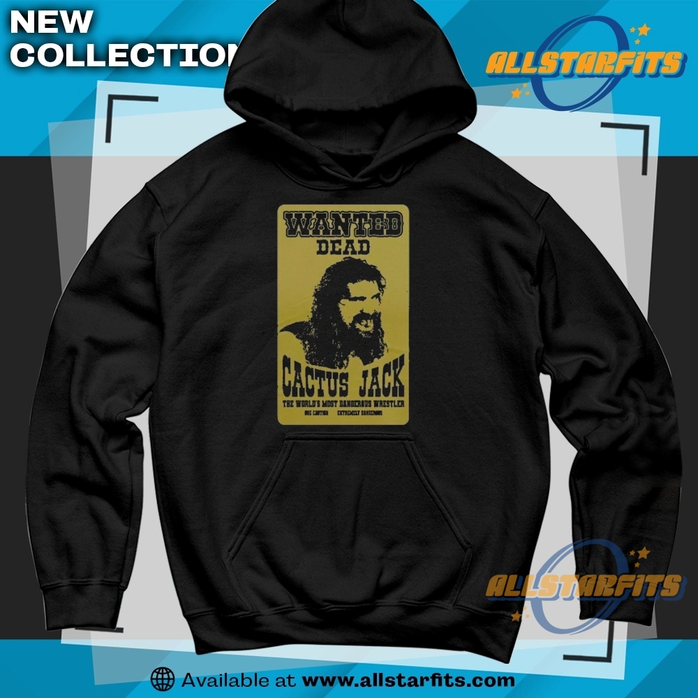 Cactus Jack Wanted Dead Mick Foley Mens T Shirt 6 Cactus Jack Wanted Dead Mick Foley Mens T Shirt