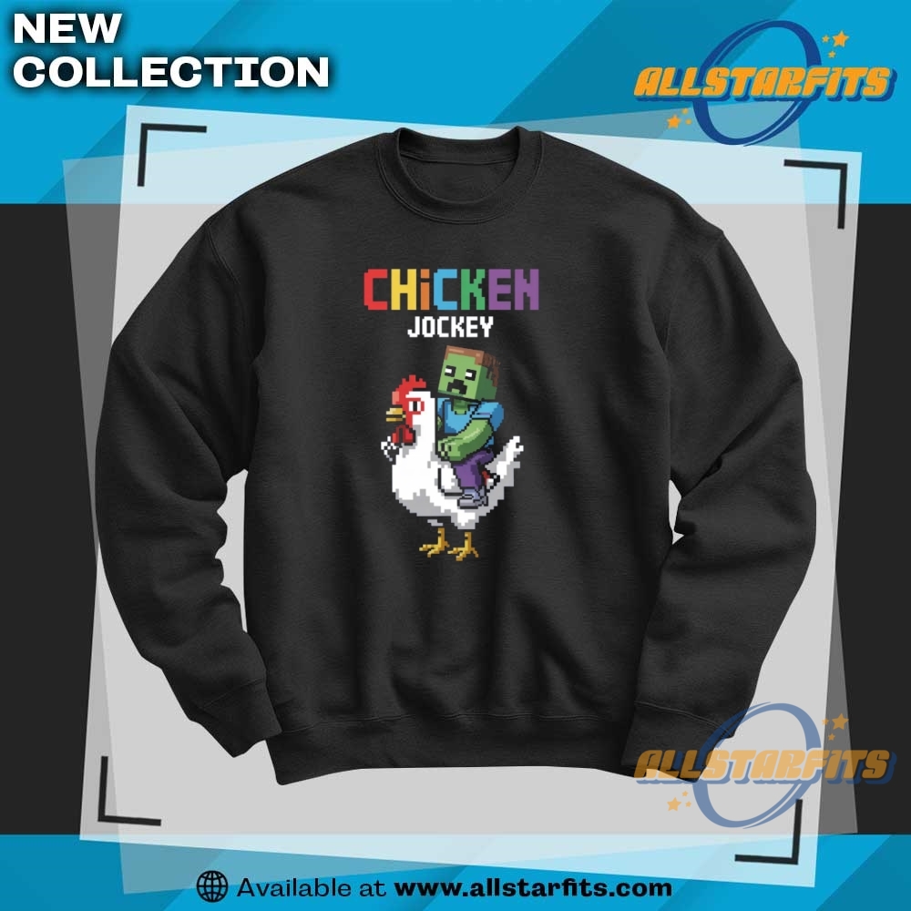 Funny Chicken Jockey Pixel Tshirt 6 Funny Chicken Jockey Pixel Tshirt