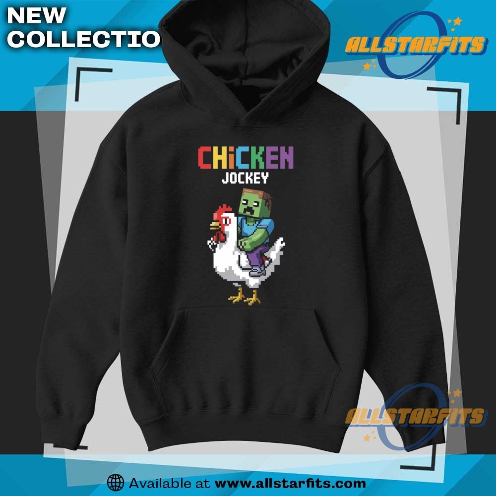 Funny Chicken Jockey Pixel Tshirt 7 Funny Chicken Jockey Pixel Tshirt