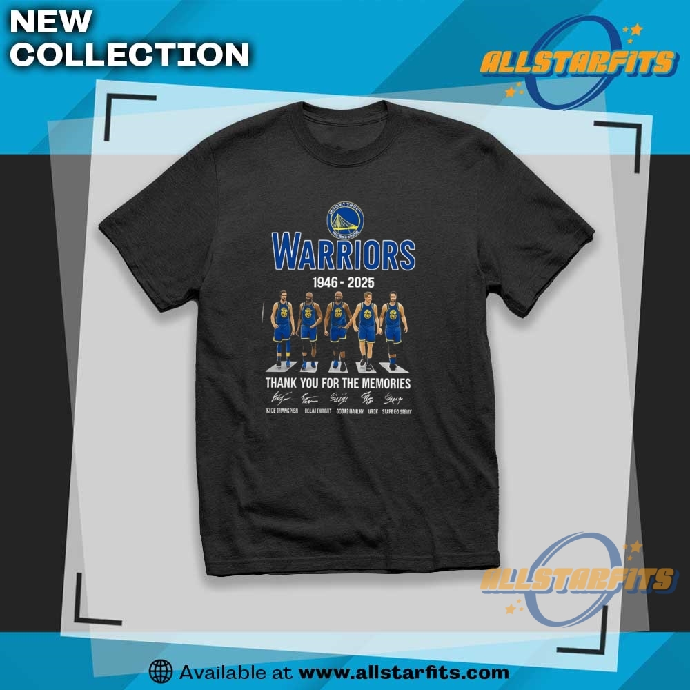"Top Trending T-Shirts: Caitlin Clark, Star Wars, & Lilo and Stitch" 22 Celebrate Golden State Warriors 1946 2025 Memories With Teebetes Exclusive T Shirt