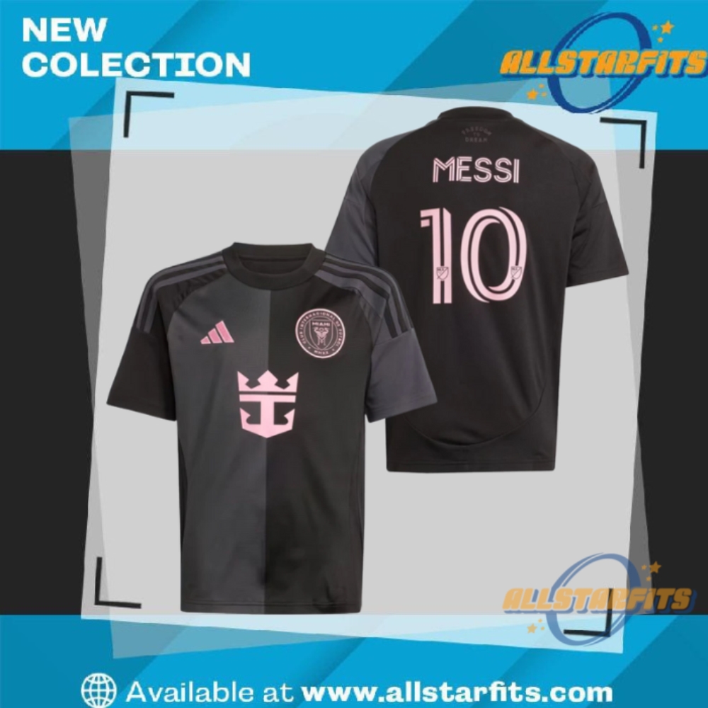 Top Youth and Women's T-Shirts: NBA, F1, Red Bull, Ferrari 9 Inter Miami Fc Messi Youth Away Jersey