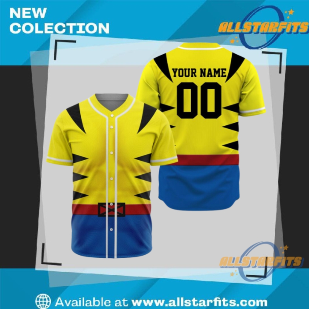Top Youth and Women's T-Shirts: NBA, F1, Red Bull, Ferrari 21 Funny Wolverine Cosplay Marvel Baseball Jersey