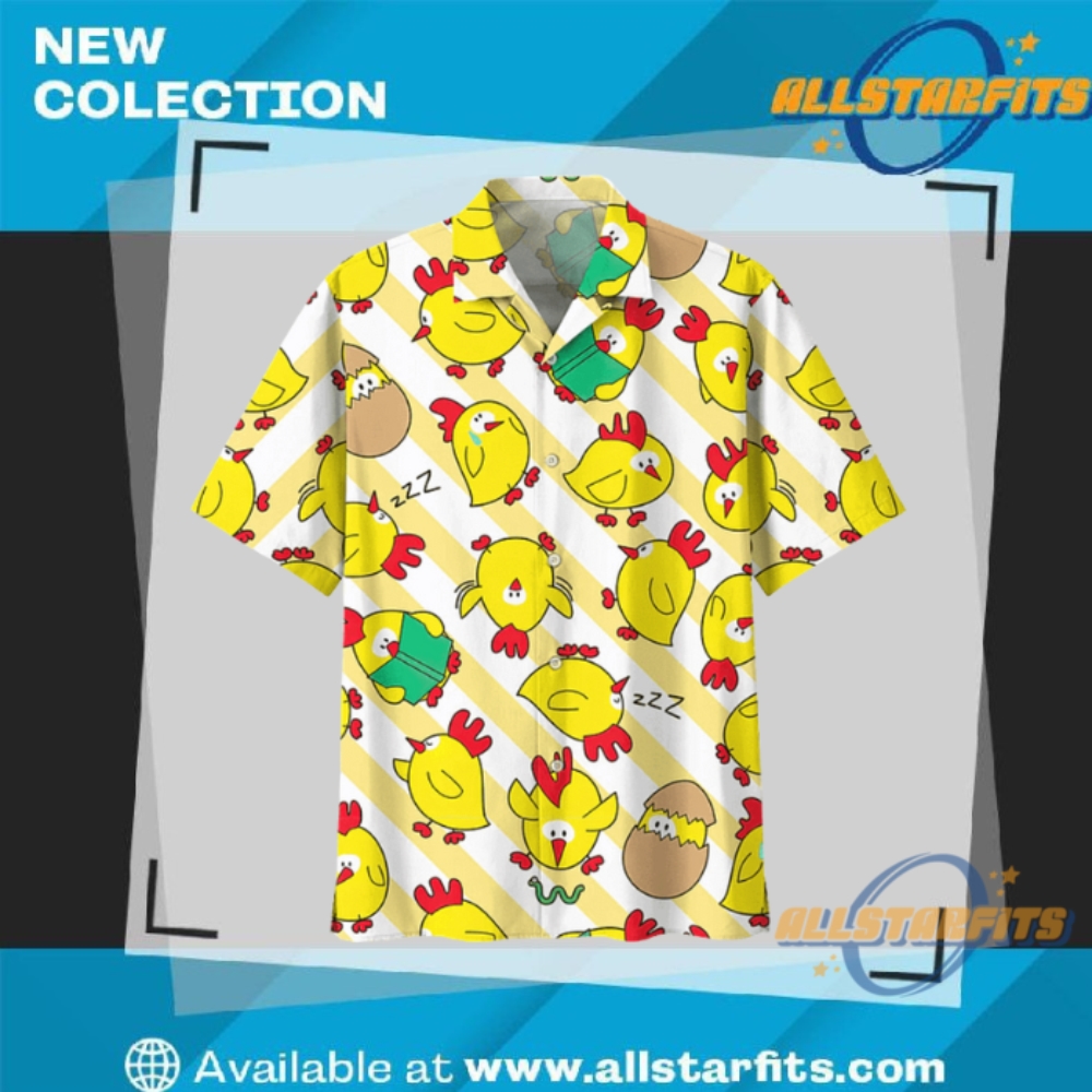 "Top 2024 Soccer Jerseys: Liverpool, Napoli, Barcelona, Man City, South Korea" 20 Chicken Yellow Unique Design Unisex Trendy Hawaiian Shirt