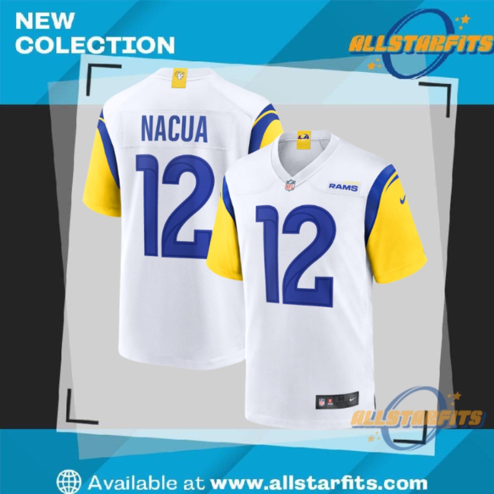 "Top 2024 Soccer Jerseys: Liverpool, Napoli, Barcelona, Man City, South Korea" 32 Nike Puka Nacua White Los Angeles Rams Game Player Jersey