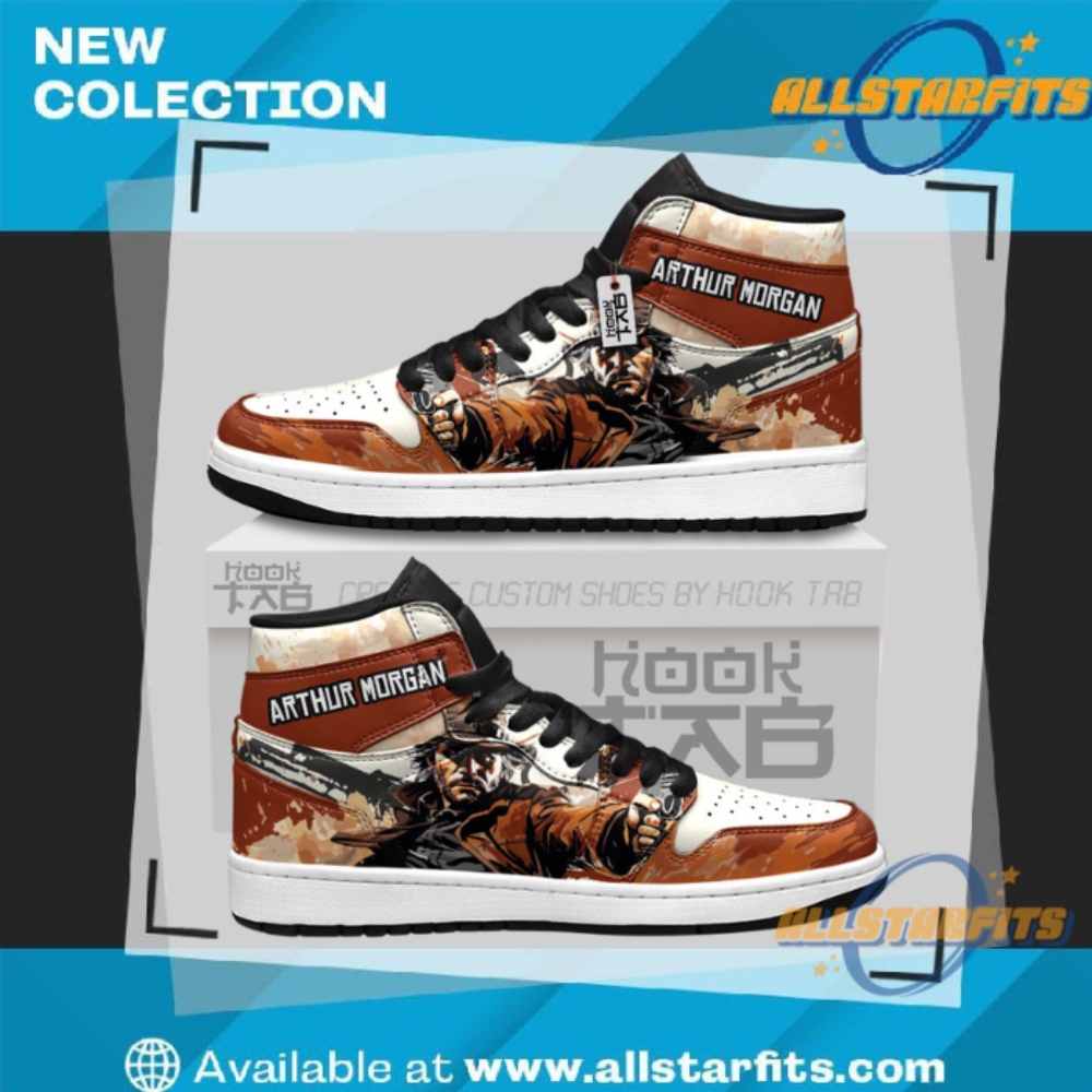 "Top Custom Anime and Game Sneakers for Ultimate Fan Style" 3 Arthur Morgan Custom Shoes Red Dead J1 Sneakers