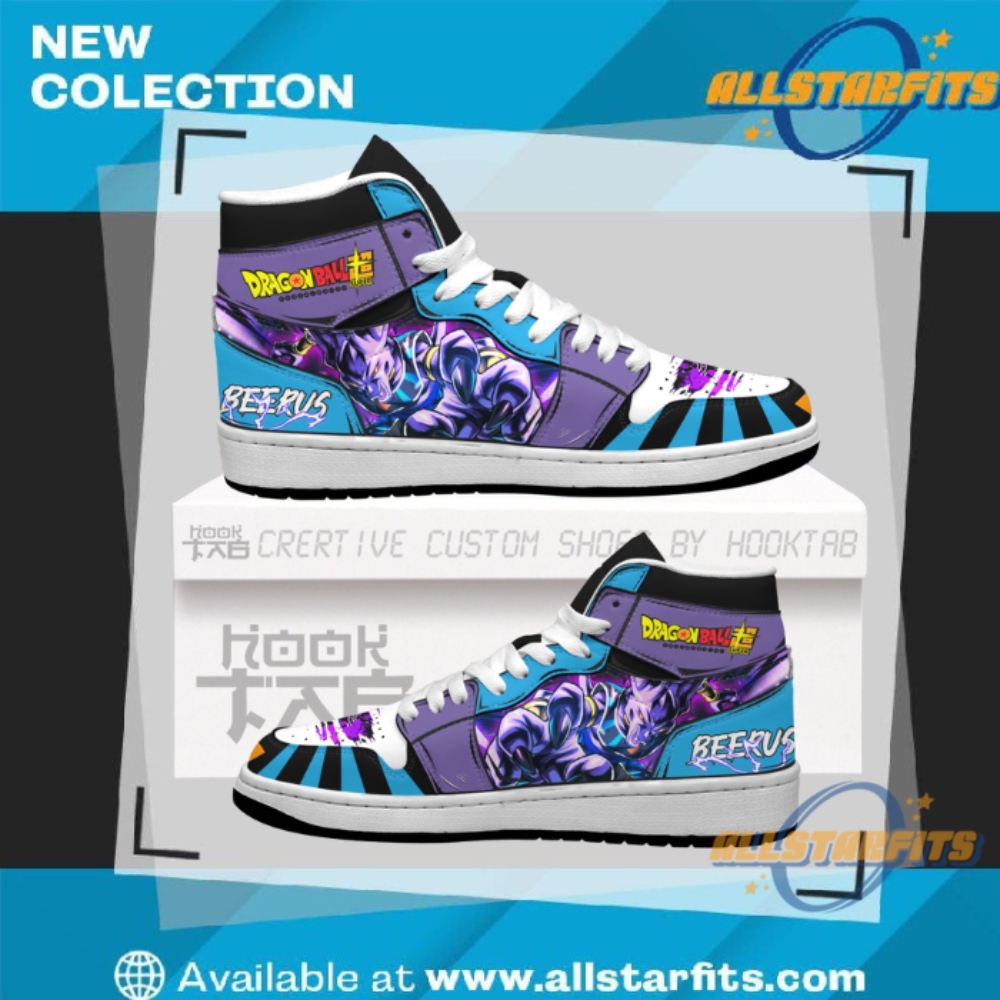 "Top Custom Anime and Game Sneakers for Ultimate Fan Style" 8 Beerus Dragon Ball Z Jordan 1 Anime Sneakers