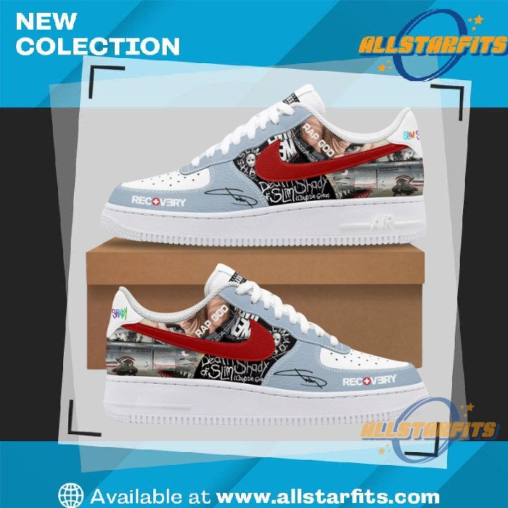 "Top Custom Anime and Game Sneakers for Ultimate Fan Style" 23 Custom Eminem Inspired Sneakers Rap God Recovery Slim Shady Air Force 1 Style